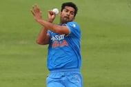 Mohit Sharma bowling in a match
